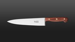 Pflaumen-/Zwetschgenholz, carbon steel chef's knife